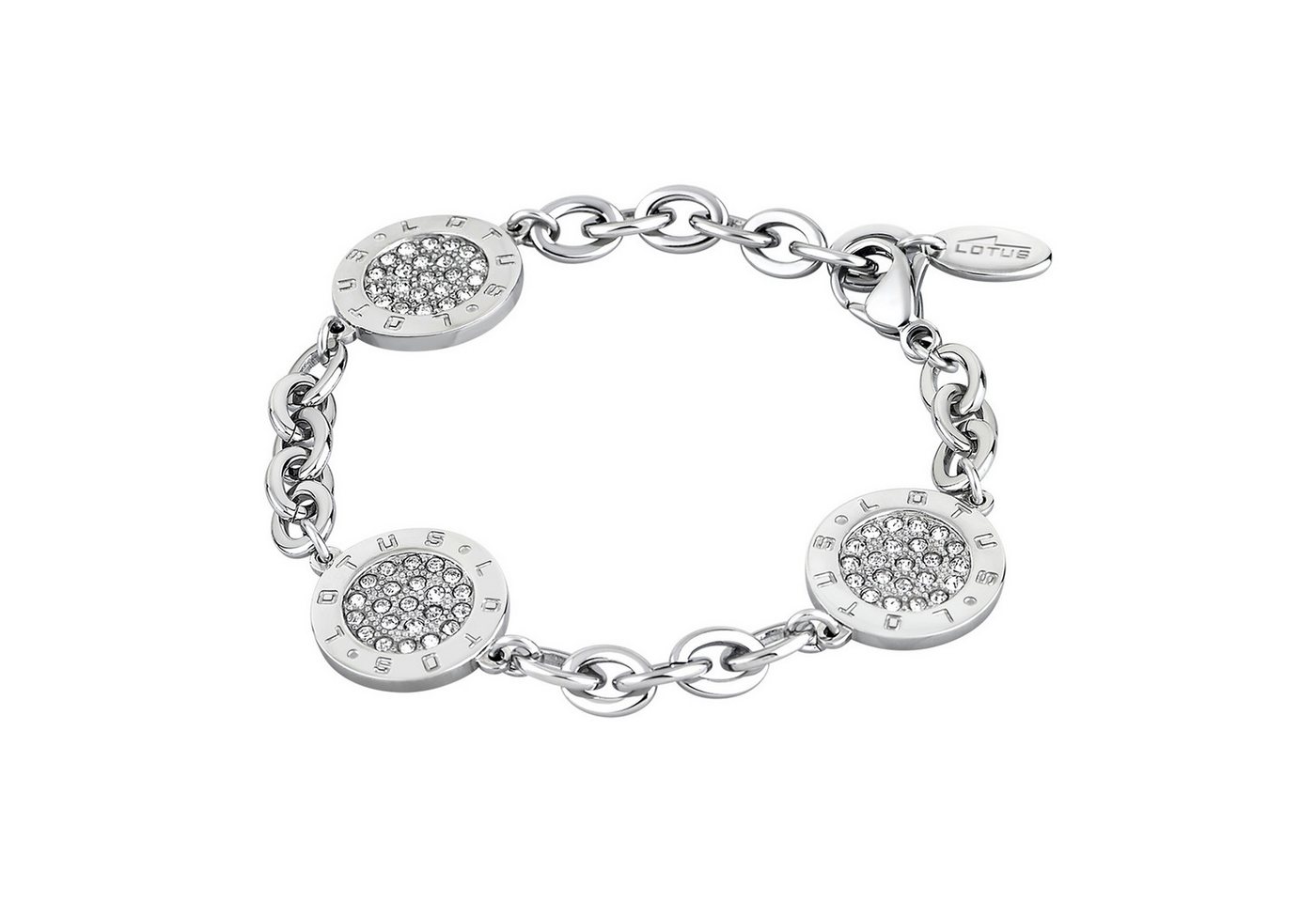 Lotus Style Armband Damen-Armkette LS1751-2/1 „Bliss“ – Edelstahl & Zirkonia, 20 cm von Lotus Style