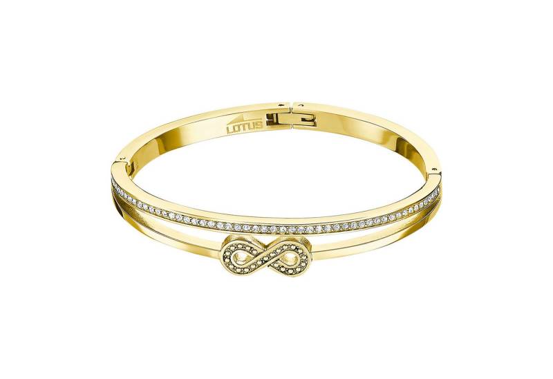 Lotus Style Armreif LS2121-2/2 Damen – Unendlichkeit mit Zirkonia – Edelstahl vergoldet von Lotus Style