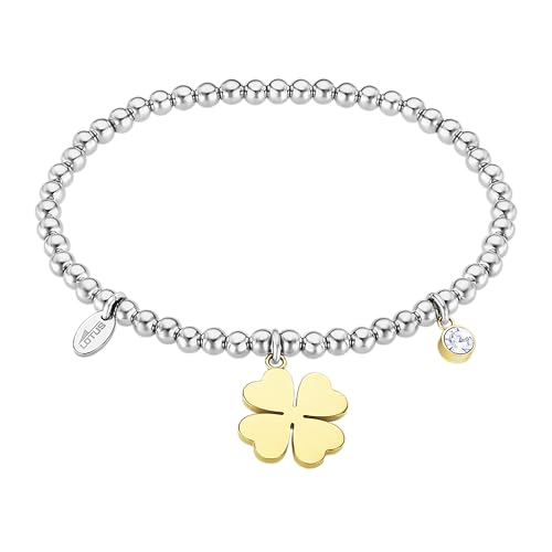 LOTUS STYLE Damen-Armband LS2171-2/1 aus der Kollektion Millennial aus Stahl, No aplica, Silber, Blauer Zirkonia von LOTUS STYLE