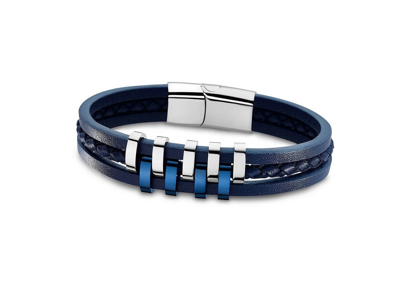 Lotus Style Edelstahlarmband Lotus Style Armband silber blau (Armband), Armbänder für Herren Edelstahl (Stainless Steel) von Lotus Style