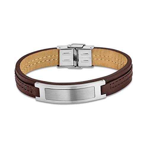 Lotus Style Herren Armband LS1808-2/1 Leder Schmuck Silber braun D4JLS1808-2-1 Armband von Lotus Style