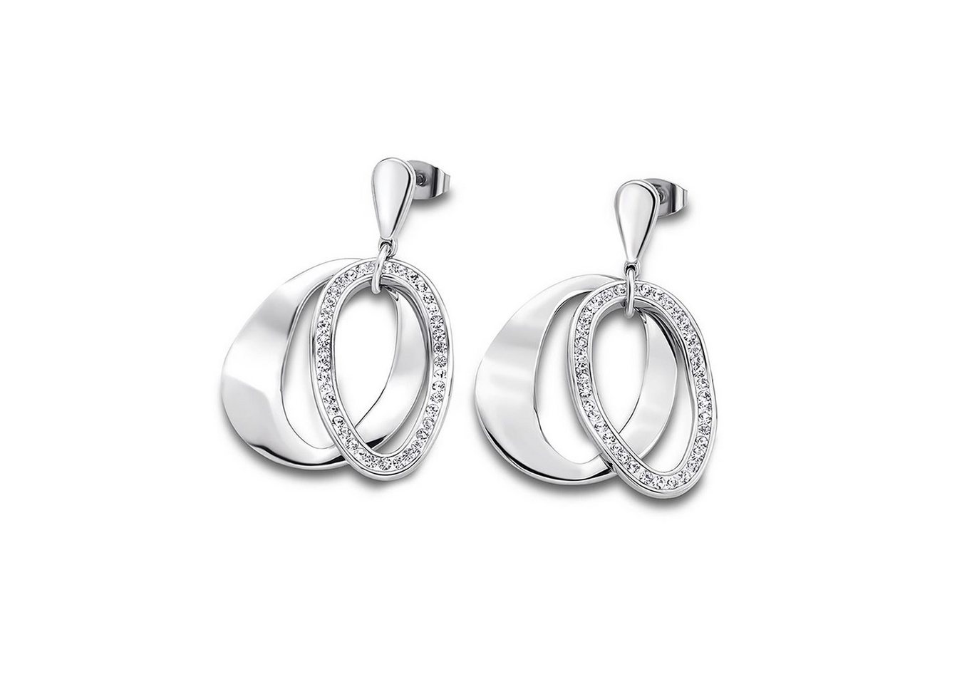 Lotus Style Paar Ohrhänger Lotus Style Steine Ohrringe silber (Ohrhänger), für Damen aus Edelstahl (Stainless Steel) von Lotus Style