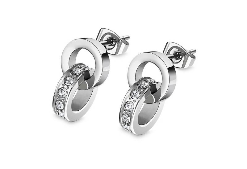 Lotus Style Paar Ohrstecker LS1981-4/1 „Bliss“ – Damen-Ohrringe Edelstahl mit Zirkonia, 10×15 mm von Lotus Style