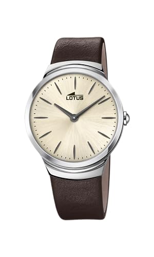 Lotus Watches Herren Datum klassisch Quarz Uhr mit Leder Armband 18498/2 von Lotus