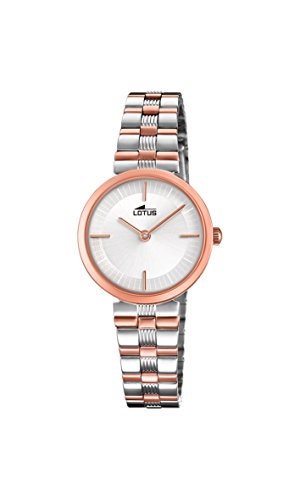 Lotus Watches Damen Datum klassisch Quarz Uhr mit Edelstahl Armband 18542/2 von Lotus Watches