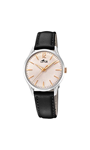 Lotus Watches Damen Datum klassisch Quarz Uhr mit Leder Armband 18406/4 von Lotus Watches