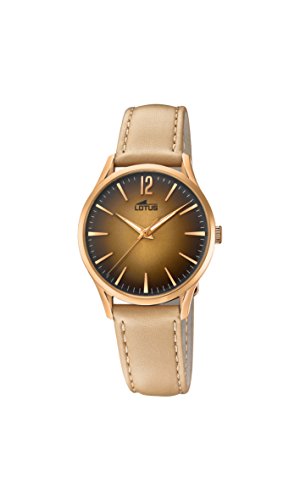 Lotus Watches Damen Datum klassisch Quarz Uhr mit Leder Armband 18407/2 von Lotus Watches