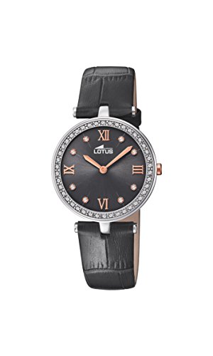 Lotus Watches Damen Datum klassisch Quarz Uhr mit Leder Armband 18462/4 von Lotus Watches