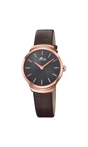 Lotus Watches Damen Datum klassisch Quarz Uhr mit Leder Armband 18501/1 von Lotus