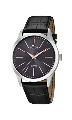 Lotus Herren Analoger Quarz Uhr mit Echtes Leder Armband 15961/8 von Lotus