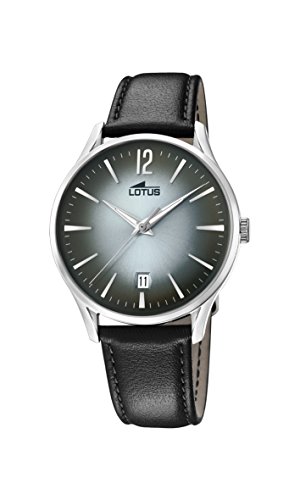 Lotus Watches Herren Datum klassisch Quarz Uhr mit Leder Armband 18402/4 von Lotus Watches