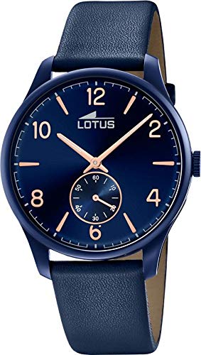 Lotus Herrenuhr blau Leder 39 mm von Lotus