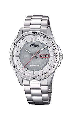 Lotus Watches Herren Datum klassisch Quarz Uhr mit Edelstahl Armband 18524/1 von Lotus Watches