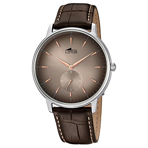 LOTUS 10134-5 Revival Uhr Herrenuhr Lederarmband Edelstahl 3 bar Analog braun von LOTUS SILVER