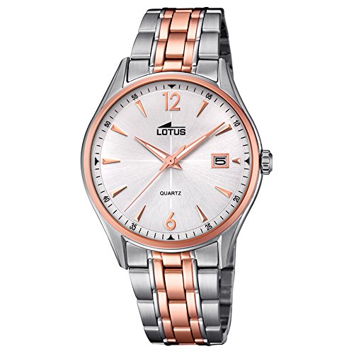 Lotus Armbanduhr 18376/2 Herren Edelstahl Silber-Rosé, 40mm von Lotus