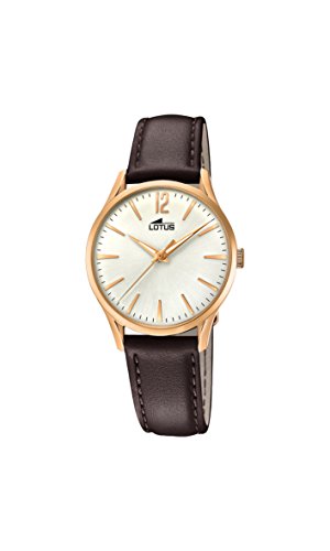 Lotus Watches Damen Datum klassisch Quarz Uhr mit Leder Armband 18407/1 von Lotus Watches