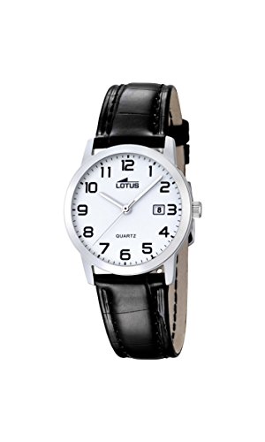 Lotus Damen Analoger Quarz Uhr mit Echtes Leder Armband 18240/1 von Relojes Lotus
