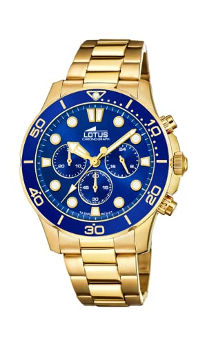 LOTUS Excellent 18758/1 Herrenchronograph Edelstahl Gold, 45 mm von LOTUS