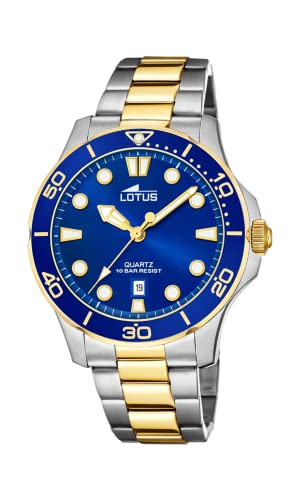 LOTUS Excellent 18760/1 Herrenarmbanduhr Edelstahl Bicolor, 45 mm von LOTUS