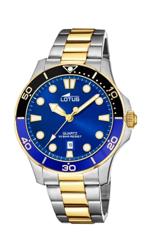 LOTUS Excellent 18760/3 Herrenarmbanduhr Edelstahl Bicolor, 45 mm von LOTUS