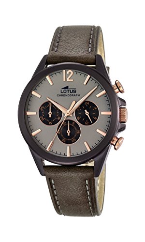 Lotus Herren Chronograph Quarz Uhr mit Leder Armband 18200/1 von Lotus