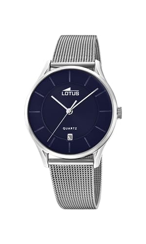 LOTUS Uhrenmodell 18405 / C aus der Minimalist Kollektion, 39 mm blaues Gehäuse mit Stahlband für Herren 18405/C von LOTUS