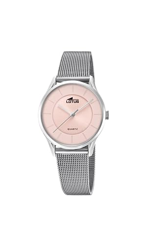 LOTUS Uhrenmodell 18408 / B aus der Minimalist-Kollektion, 30,5 mm rosa Gehäuse mit Stahlband für Damen 18408/B von LOTUS