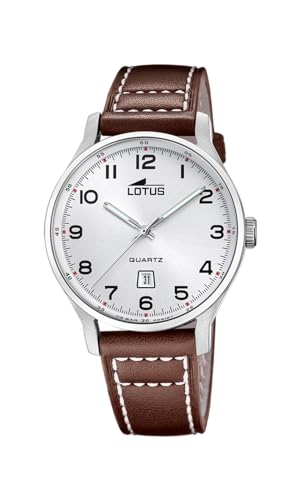 LOTUS 18954/1 Herrenuhr, Edelstahl und braunes Leder 18954 von Lotus