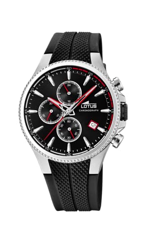 Lotus Herren Chronograph Quarz Uhr mit Gummi Armband 18621/2 von LOTUS