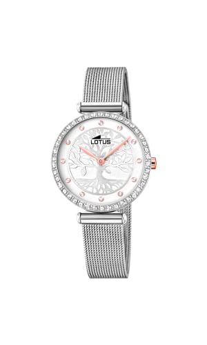 Lotus Damen Analog Quarz Uhr mit Edelstahl Armband 18709/1 von LOTUS