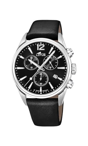 Lotus Herren Chronograph Quarz Uhr mit Leder Armband 18691/3 von Relojes Lotus