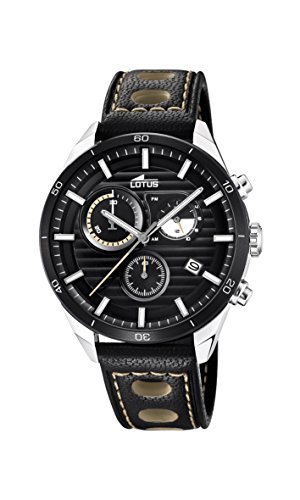 Lotus Watches Herren Chronograph Quarz Uhr mit Leder Armband 18531/1 von Lotus