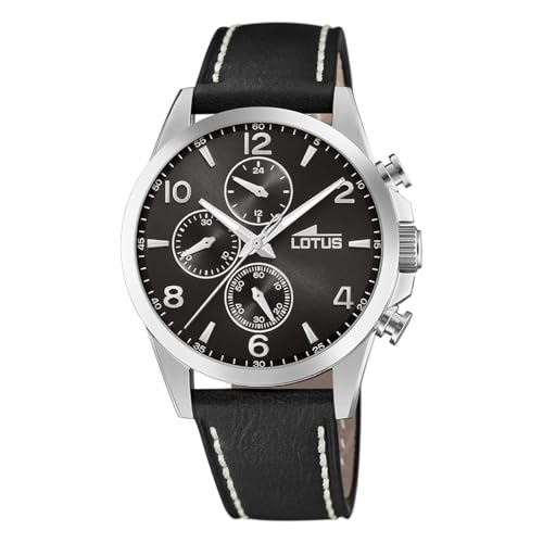 Lotus Herren Chronograph Quarz Uhr mit Leder Armband 18630/4 von Lotus