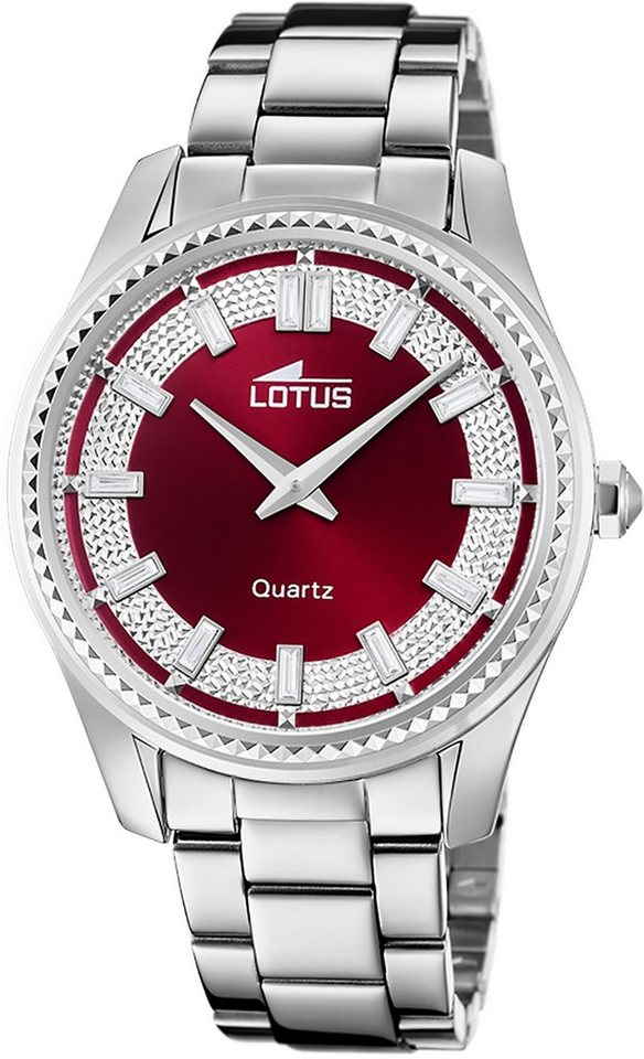 Lotus Chronograph Lotus Damenuhr Edelstahl Silber Lotus, (Chronograph), Damen Armbanduhr rund, mittel (ca. 38mm), Edelstahl von Lotus