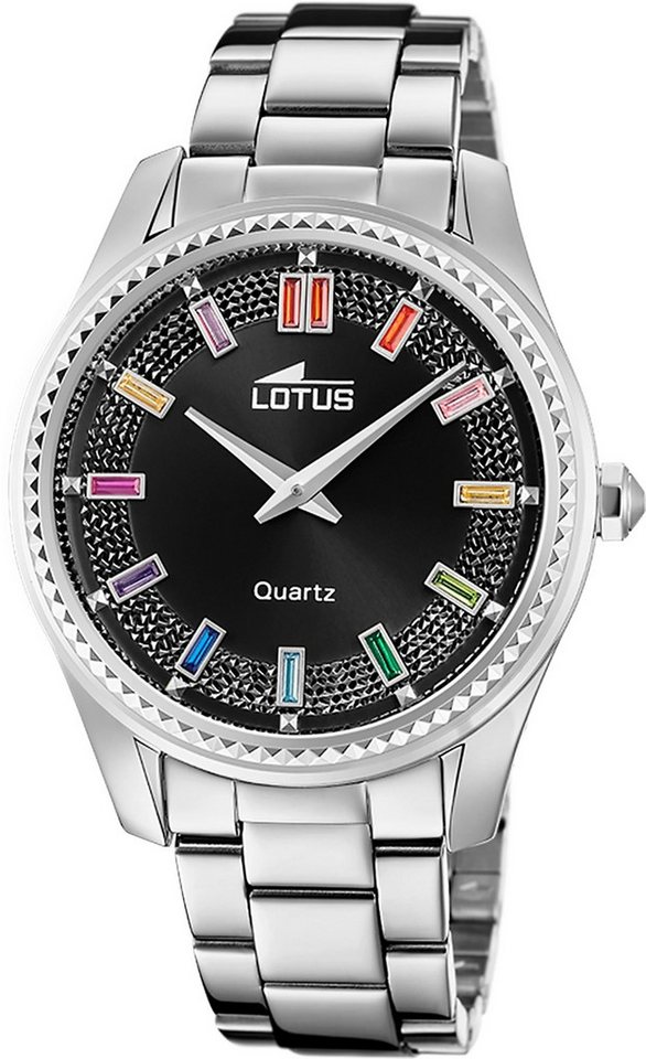 Lotus Chronograph Lotus Damenuhr Edelstahl Silber Lotus, (Chronograph), Damen Armbanduhr rund, mittel (ca. 38mm), Edelstahl von Lotus