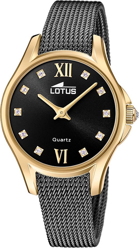 Lotus Chronograph Lotus Damenuhr Edelstahl grau Lotus, (Chronograph), Damen Armbanduhr rund, mittel (ca. 33mm), Edelstahl von Lotus