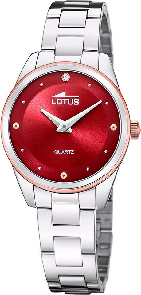 Lotus Chronograph Lotus Damenuhr Edelstahl silber Lotus, (Chronograph), Damen Armbanduhr rund, mittel (ca. 31mm), Edelstahl von Lotus