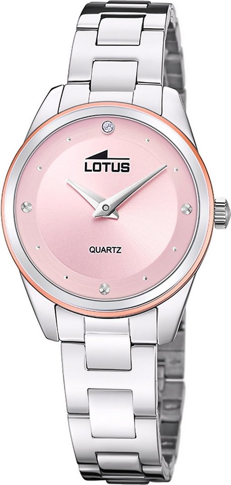 Lotus Chronograph Lotus Damenuhr Edelstahl silber Lotus, (Chronograph), Damen Armbanduhr rund, mittel (ca. 31mm), Edelstahl von Lotus