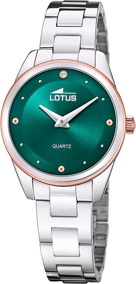 Lotus Chronograph Lotus Damenuhr Edelstahl silber Lotus, (Chronograph), Damen Armbanduhr rund, mittel (ca. 31mm), Edelstahl von Lotus