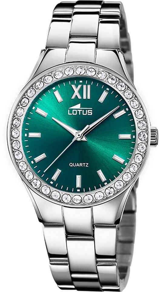 Lotus Chronograph Lotus Damenuhr Edelstahl silber Lotus, (Chronograph), Damen Armbanduhr rund, mittel (ca. 32,5mm), Edelstahl von Lotus