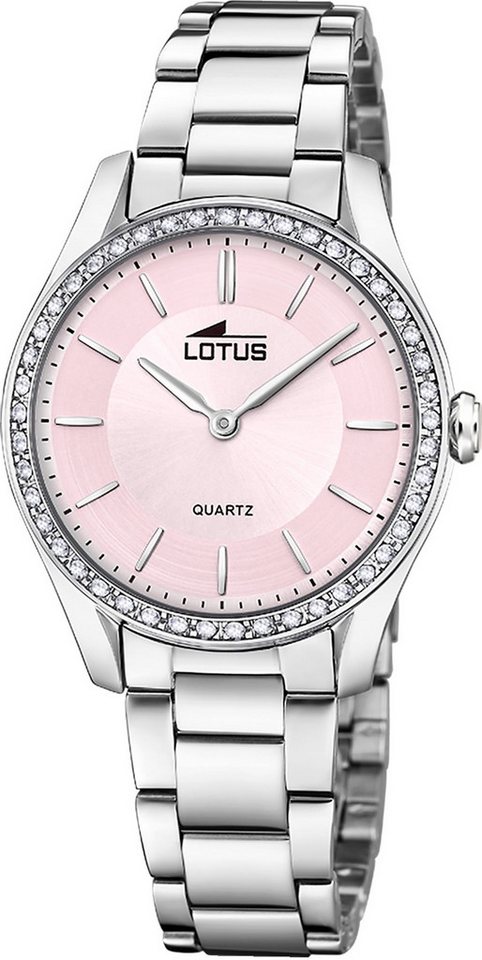 Lotus Chronograph Lotus Damenuhr Edelstahl silber Lotus, (Chronograph), Damen Armbanduhr rund, mittel (ca. 34mm), Edelstahl von Lotus