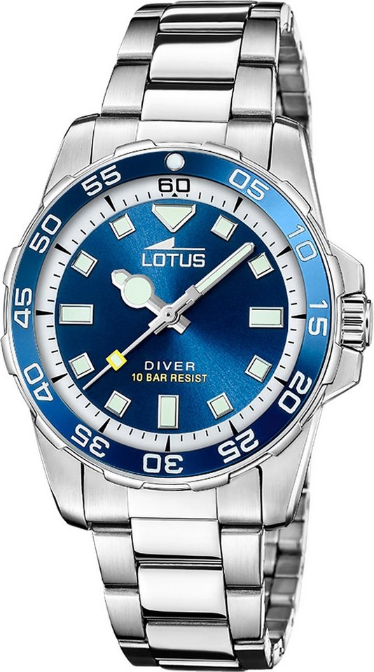 Lotus Chronograph Lotus Damenuhr Edelstahl silber Lotus, (Chronograph), Damen Armbanduhr rund, mittel (ca. 36,8mm), Edelstahl von Lotus