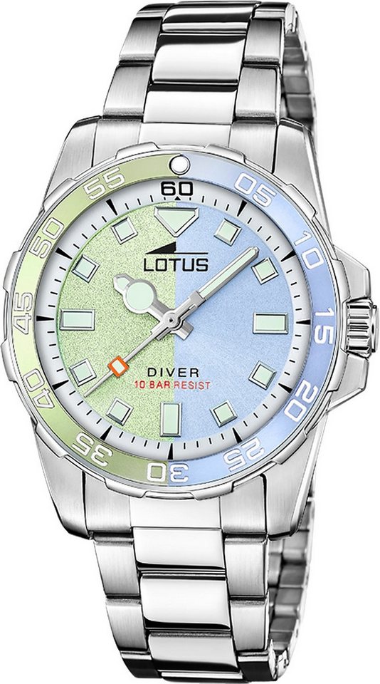 Lotus Chronograph Lotus Damenuhr Edelstahl silber Lotus, (Chronograph), Damen Armbanduhr rund, mittel (ca. 36,8mm), Edelstahl von Lotus