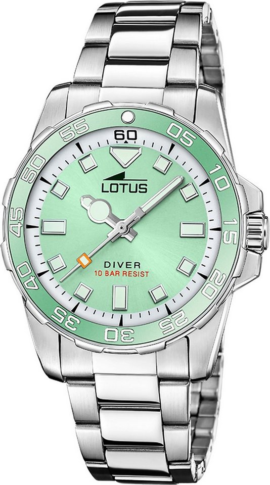 Lotus Chronograph Lotus Damenuhr Edelstahl silber Lotus, (Chronograph), Damen Armbanduhr rund, mittel (ca. 36,8mm), Edelstahl von Lotus