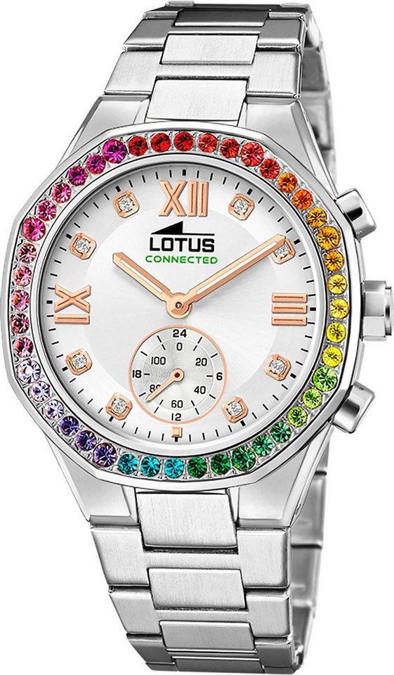 Lotus Chronograph Lotus Damenuhr Edelstahl silber Lotus, (Chronograph), Damen Armbanduhr rund, mittel (ca. 38mm), Edelstahl von Lotus