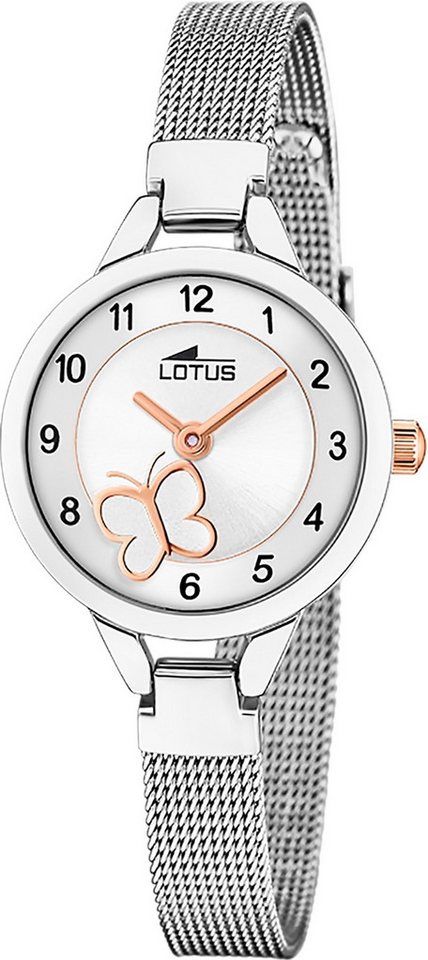Lotus Chronograph Lotus Kinderuhr Edelstahl silber Lotus, (Chronograph), Kinder Armbanduhr rund, klein (ca. 25mm), Edelstahl von Lotus