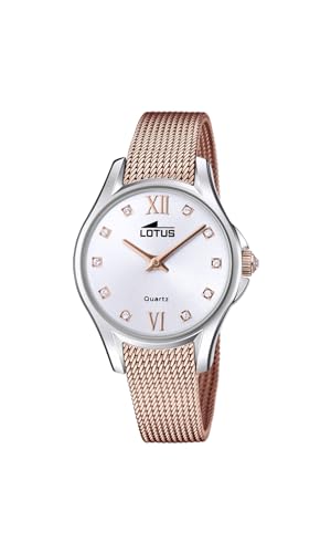 LOTUS Damen Fashion Uhr Bliss in der Farbe Rosegold mit Edelstahlarmband, Gehäusedurchmesser: 33mm, 18799/1 von LOTUS
