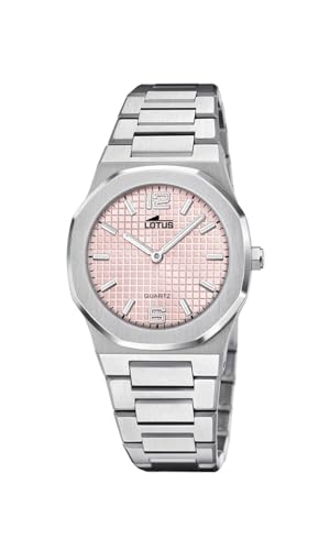 Lotus Damen Armbanduhr aus Edelstahl in der Farbe Silber-Rosa 32,5mm, Wasserdichtigkeit: 5Bar, 18843/3 von Lotus