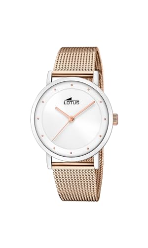 Lotus Damen Armbanduhr aus Edelstahl in der Farbe Silber-Roségold 35mm, Wasserdichtigkeit: 5 Bar, 18878/2 von Lotus