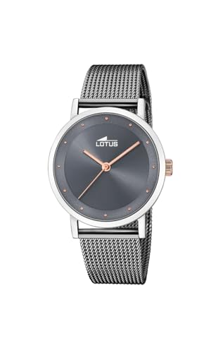 Lotus Damen Armbanduhr aus Edelstahl in der Farbe Grau-Roségold 35mm, Wasserdichtigkeit: 5 Bar, 18878/3 von Lotus